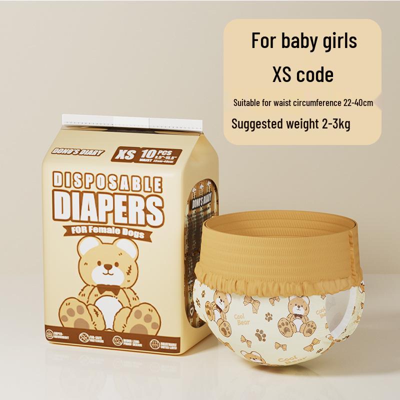 Pet Joy Disposable Dog Diapers - Color-Changing Sanitary Pants for Female and Male Dogs
