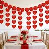 2m 6.5ft Heart String Romantic Valentines Day Decoration Hanging Love Streamer  Birthday Party