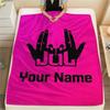 1PC Custom Name JuL C'est Pas Des Lol Patterned Flannel Blanket Suitable For All Seasons for Home Decor Warmth and Comfort Gifts Holiday Present -HE72