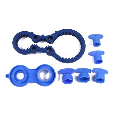 Chave Universal para Saída de Água Chave para Aerador de Torneira Ferramenta de Limpeza e Desmontagem Disponível nos Quatro Lados Aerador Chave Azul