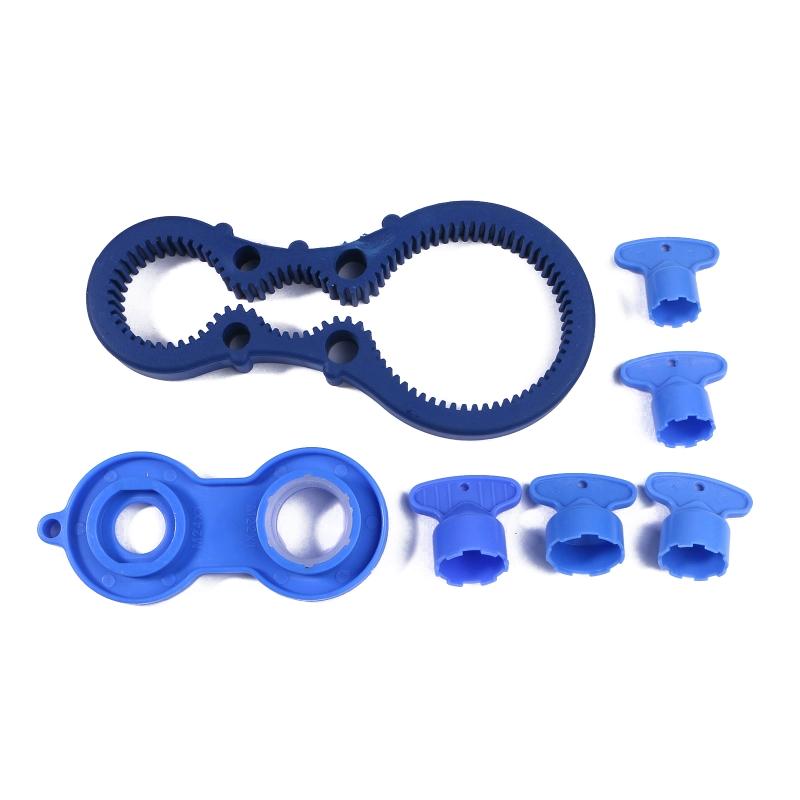 Water Outlet Universal Wrench Faucet Bubbler Wrench Disassembly Cleaning Tool Four Side Available Bubbler Blue Wrench