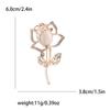 Alloy Rhinestone Opal Tulip Brooch Fashion Temperament Women'S Clothing Corsage Ornament Pin
