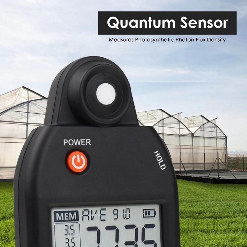 GA Professional PAR Meter PPFD Tester Quantum Sensor Full-Spectrum High Accuracy for Plant Growth 400-700nm Range