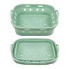 Foldable Round/Square Air Fryer Liner Basket 8.5 Inch Air Fryer Silicone Pot Reusable Baking Tray Accessories for 3.6-6.8 QT Oven Microwave