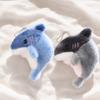 Chaveiro de Pelúcia de Tubarão Fofo, Pingente de Animal de Pelúcia Macio para Bolsa Mochila, Pingente de Chaveiro de Criatura do Oceano Kawaii, Presente para Crianças Meninas