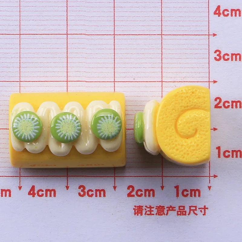 10/100Pcs 3D Miniatures Dollhouse Resin Roll Food Play Diy Handmade Materials Keychain Headgear Refrigerator Accessories Resin