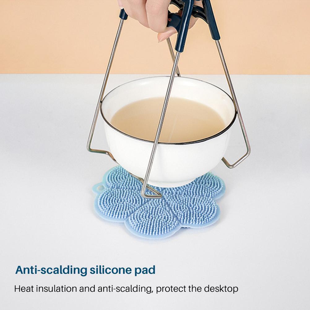 6KS/Sada Silikonová Protiopařovací Sada Kleští na Mísu/Hrnec Horká Podložka Silikonová Podložka Rukavice pro Domácí Vaření