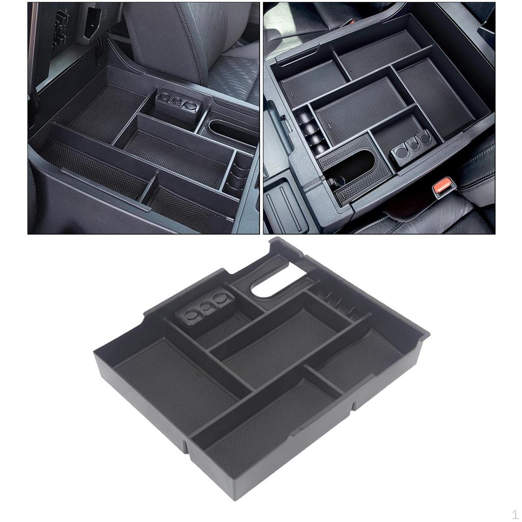 Center Console Armrest Organizer Tray for 2014 2020 Black