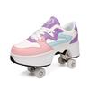Kinder Rollschuh-Sneaker mit Doppelrollen für Jungen / Mädchen Verformbare Schuhe Rollschuhschuhe