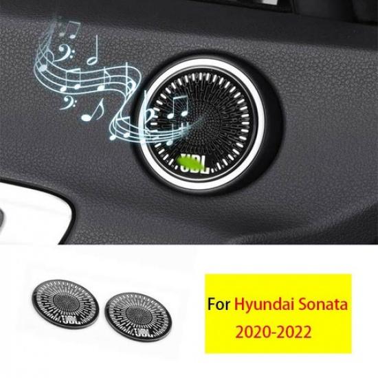 For Hyundai Sonata 2020-2022 Black Titanium A Post Speaker Frame Cover Trim 2pcs