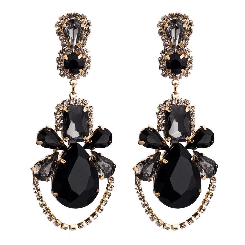 European & American Retro Temperament Water Drop Acrylic Earrings 