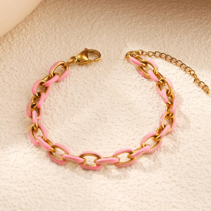 

Браслет Кубинская Звеньевая Цепь из Титановой Стали 18К Золото Нержавеющая Сталь Модный Не Тускнеющий Высококлассный Аксессуар для Ювелирных Изделий