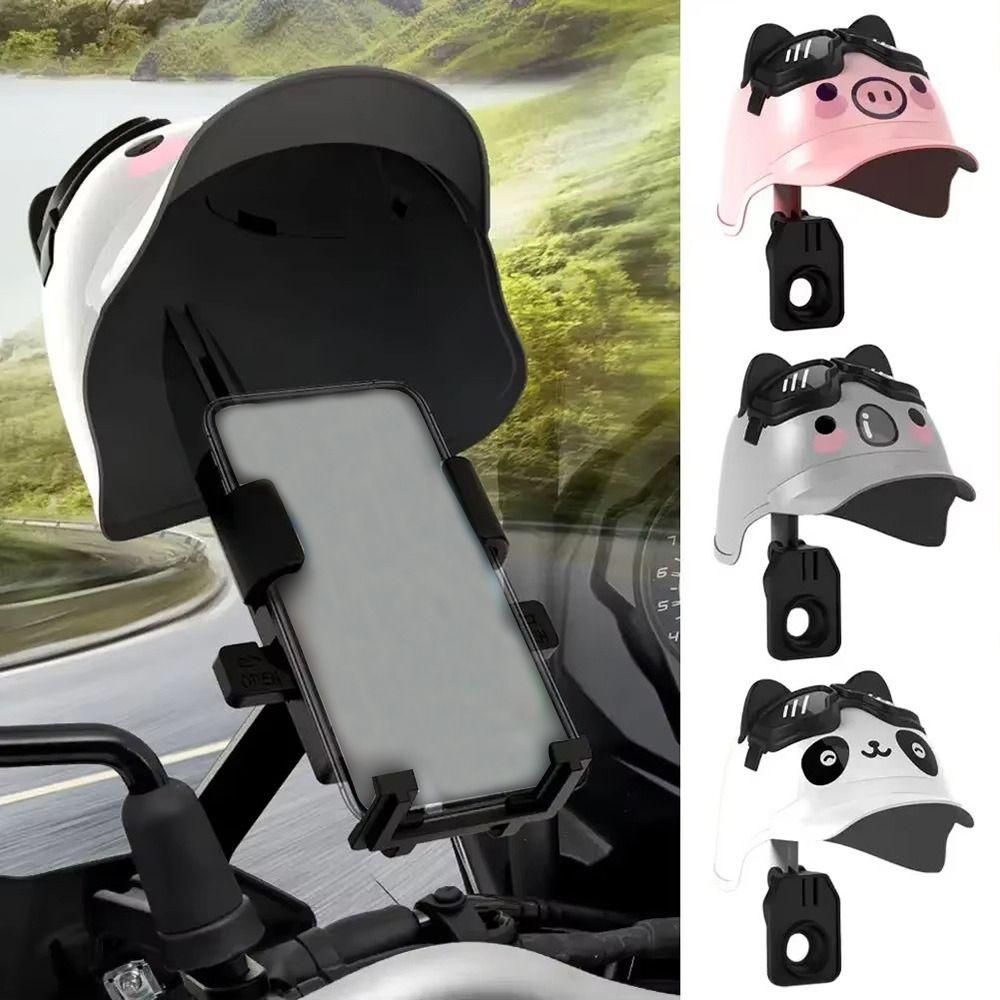 Waterproof Motorcycle Mobile Phone Holder Shockproof Cartoon Sunshade Phone Bracket Navigation Phone Holder