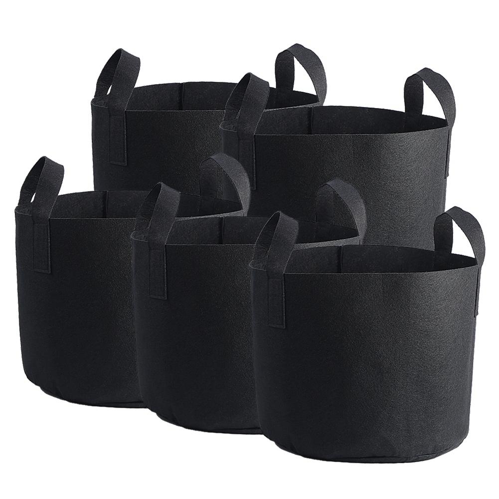 Black Plants Growing Bag Vegetable Flower Aeration Planting Pot Container (7 Gallon 30 X 35cm)