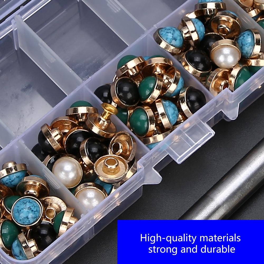 Farbnieten DIY Materialset Lederprodukte Schuhe Hüte Kleidung Harzzubehör 10mm