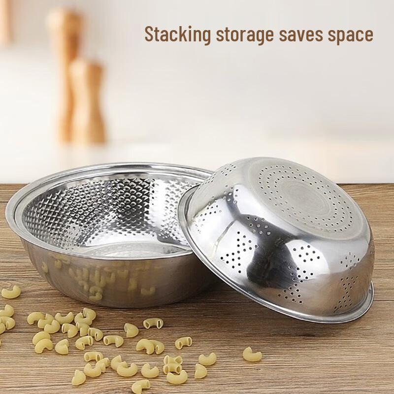 Bestor 3-Piece Stainless Steel Strainer & Basin Set