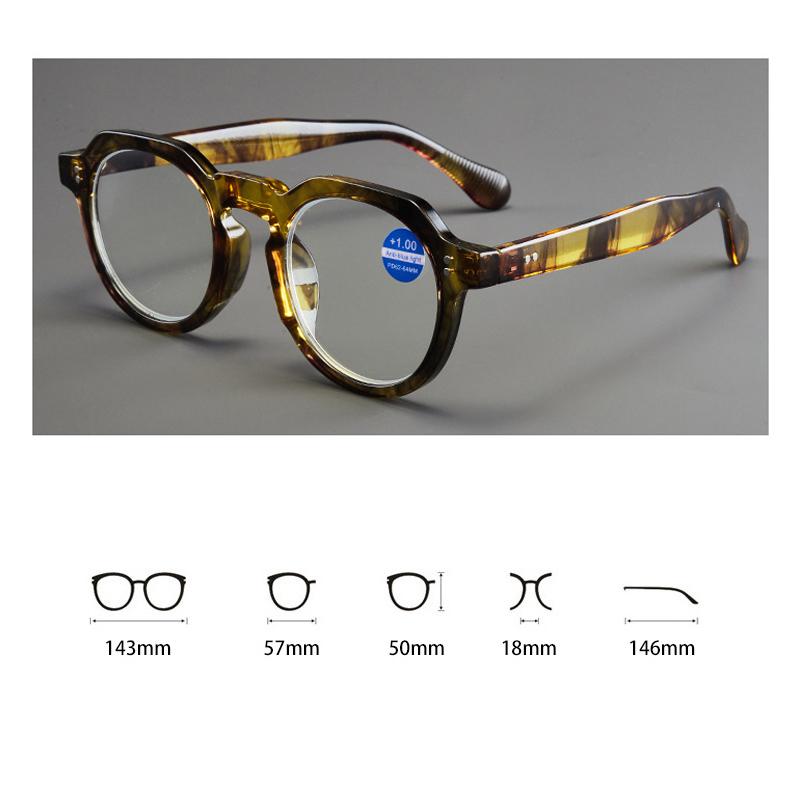 2025 Klassiske Anti-blå Lyse Runde Innfatningslesebriller Retro High-end Anti-stråling Mannlige og Kvinnelige Presbyopibriller