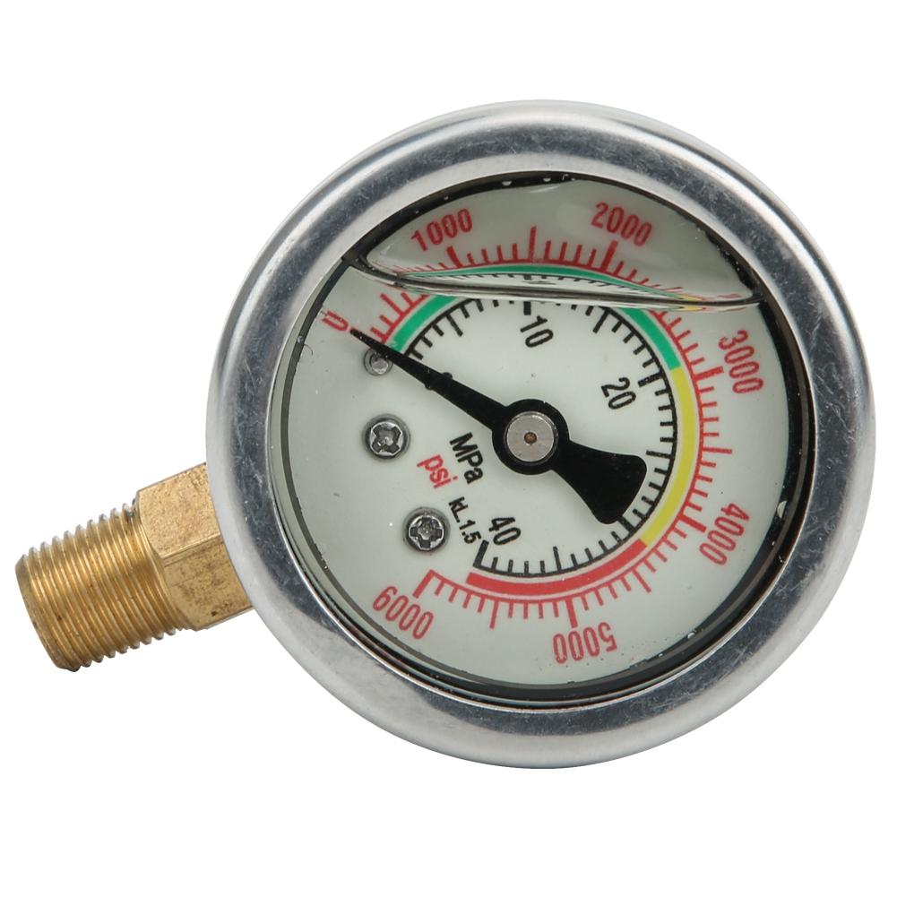 

M10x1 Tooth 18NPT Back Thread Stainless Steel Pressure Gauge for 40MPA Inflator Shockproof