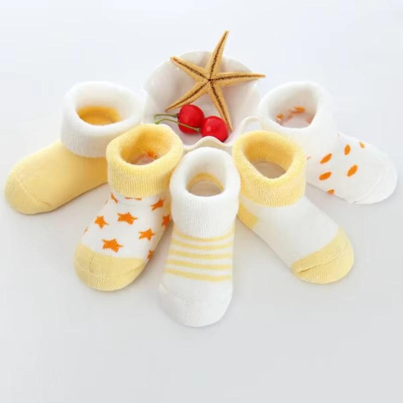 5Pair New warm baby toddler socks cartoon cotton autumn and winter baby foot socks