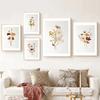 Boho Floral Artwork Watercolor Botanical Print Wildflowers Bouquet Wall Art Canvas Painting Nordic Poster Home Living Room Decor