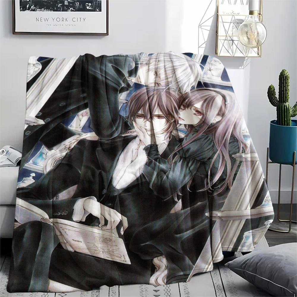 1PC Vampire Knight Print Flannel Blanket, High quality Comfortable for All Seasons, Home Decor, Warmth and Comfort, Perfect for Christmas Gifts235