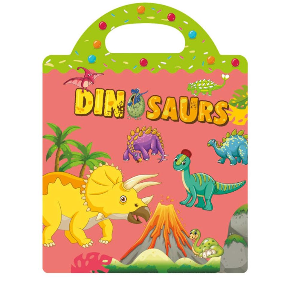Kinder Tragbar Ruhig Beschäftigt Paste Ein Buch DIY Wiederverwendbare Stickerbücher Mehrere Szenen Blasensticker Gelee-Paste Sticker Spielzeug