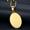 Hip Hop Iced Out Bling Virgin Mary Pendant Necklaces Female Gold Color Stainless Steel Madonna Necklace for Women Jewelry Gift