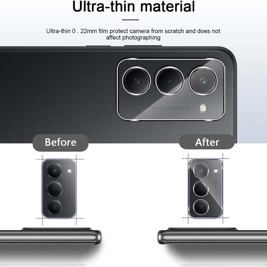 2 Pack Dual-Layer Design Tempered Glass Lens Camera Protector Film for Redmi 15 15C A5 4G 5G