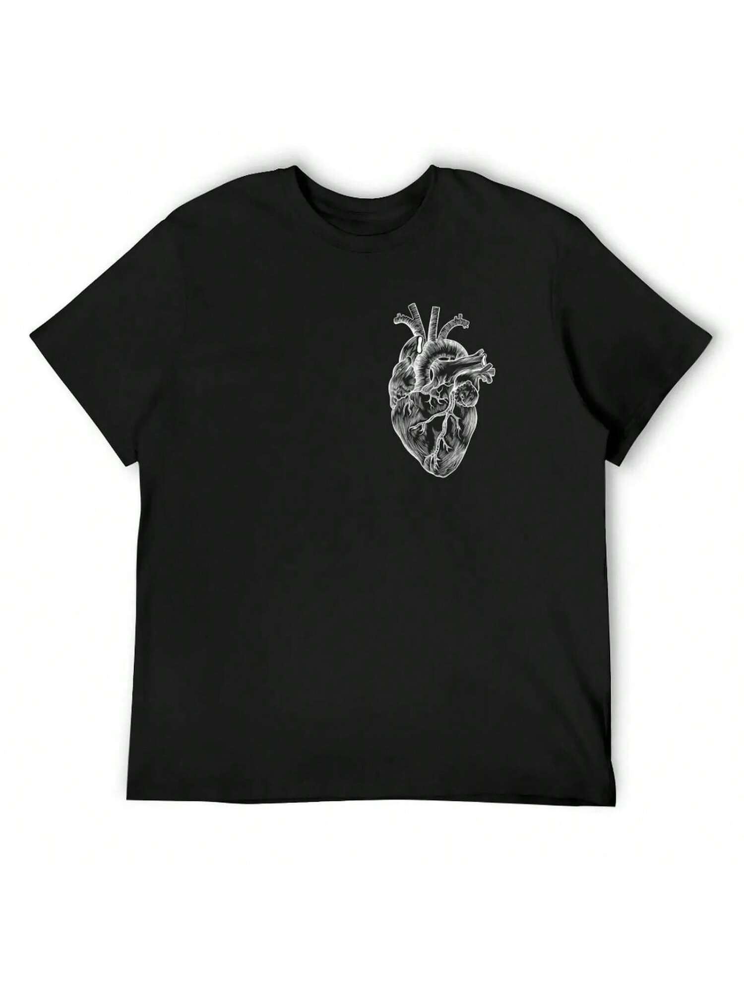 Anatomical Heart - White Line Heart T-Shirt Blacks Street Wear unisex Tshirt S разноцветный
