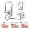 Ahiller Carabiner Keychain with Double Locking 100kg Weight Lightweight and Durable Zinc Alloy Construction for Outdoor and Coating Silver 1