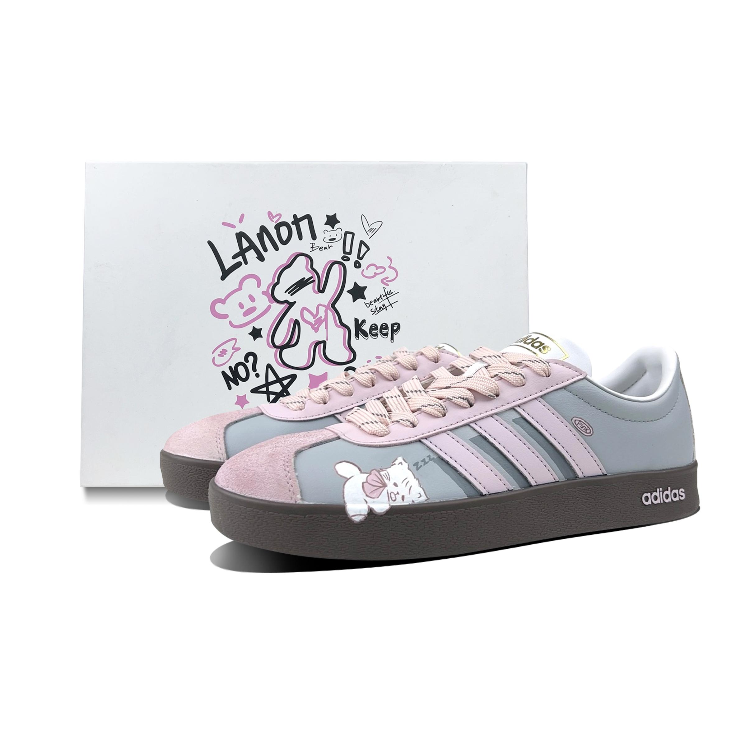 

Adidas Vl Court Classic Leather Abrasion Resistant Low top Skateboard Shoes Women s Light Gray JQ2470(Team627-S-BOX) 38