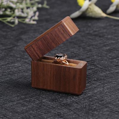 Engagement Ring Box For Proposal Wood Ring Box Proposal Small Engagement Ring Holder Box Unique Shape Ring Holder
