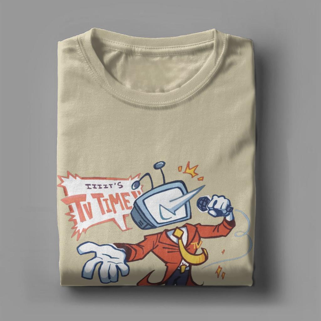 Vintage It';s TV Time!! Mr Tenna Deltarune T-Shirts Men Round Neck 100% Cotton T Shirt Short Sleeve Tees New Arrival Clothes