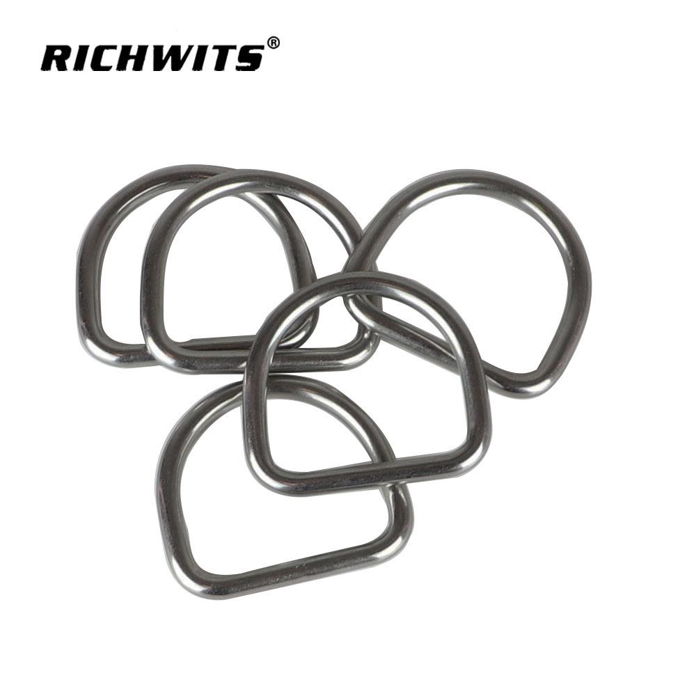 

304 & 316 Stainless Steel D-Ring and Semicircular Webbing Buckle for Bag Accessories 3*15*12, 3g, 304