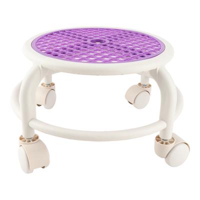 Tabouret bas rond à roulettes, confortable, universel, mini tabouret mobile, grande capacité de poids pour