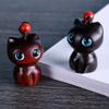 Cat Shape Charm Cute Jewelry Findings Wood Car Keyring Keychain Components Sandalwood Key Chains
