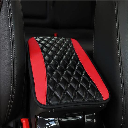 Ziciner Car Center Console Armrest Pad, 12.6X 7.2 Inch PU Leather Waterproof Auto Armrest Seat Box Cover Protector, Universal Car Interior