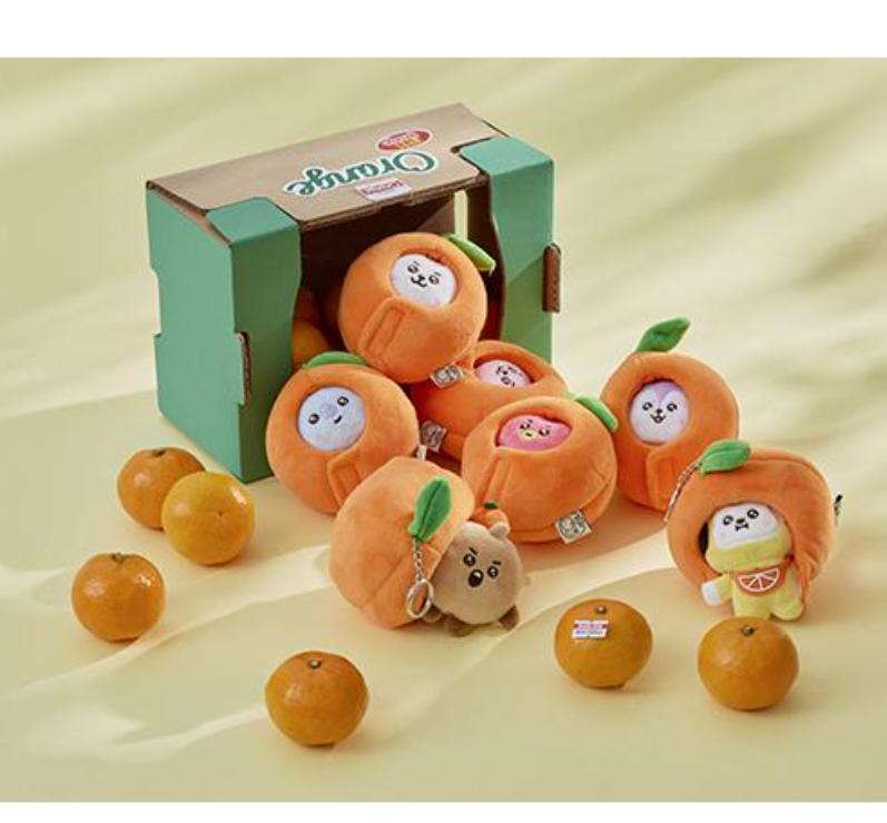 BT21 Baby Orange Party Mini Toy Keyring Set – 6 Characters