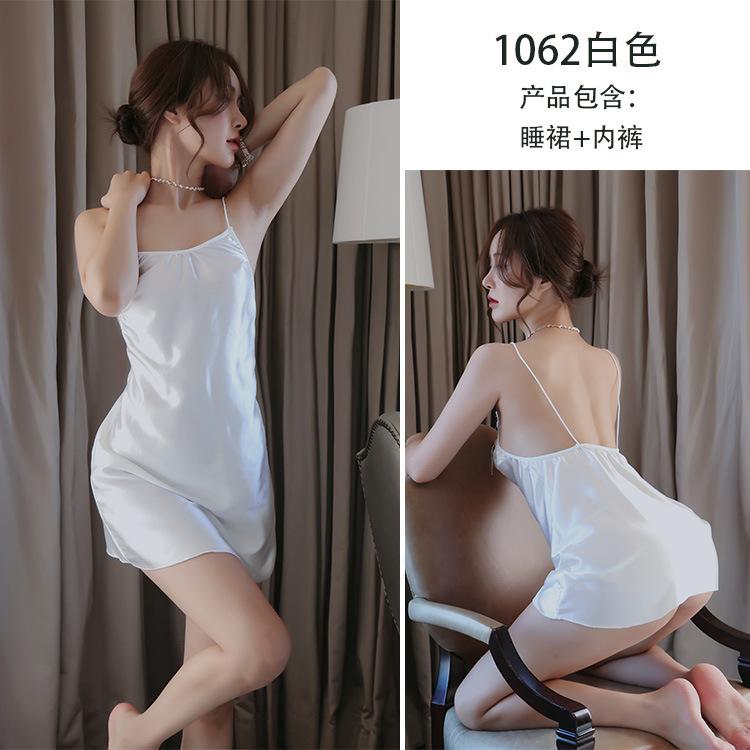 Sexy lingerie women's large size sexy knitted suspender halter nightdress