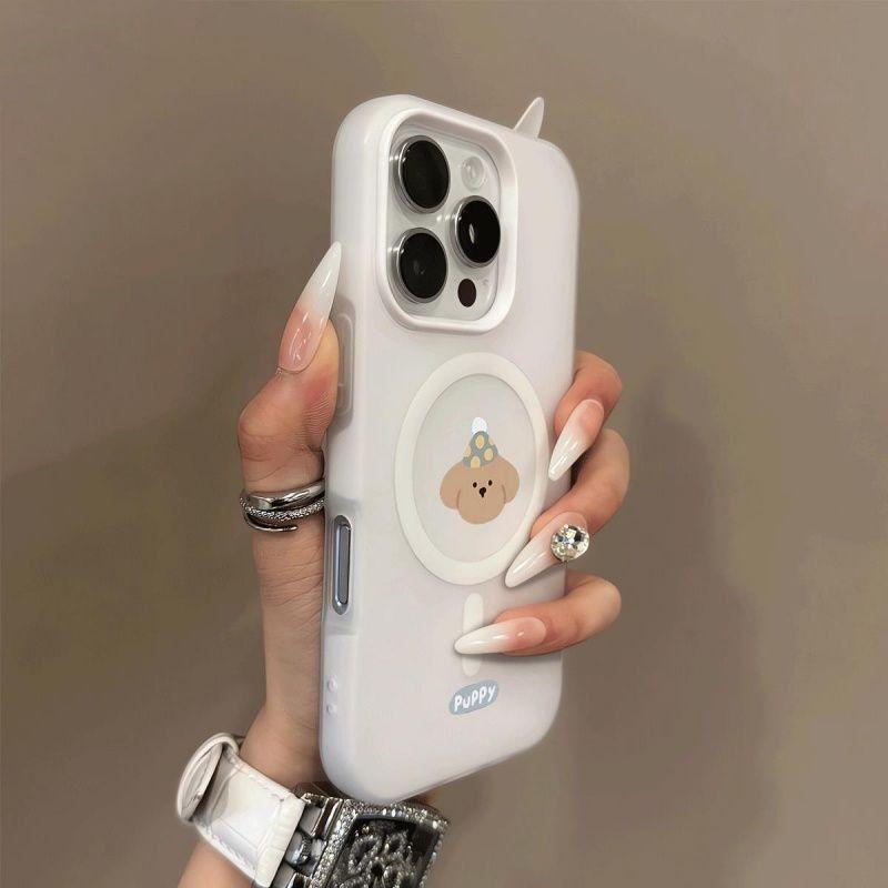 Niedźwiedź w Kapeluszu dla Apple 13/16 Kreskówkowe Etui na Telefon dla IPhone 14/15 Promax Nowe 12 Miękkie 11