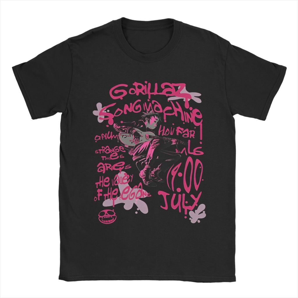 Musikband Gorillaz Punk Rock T-Shirt Sommer Harajuku T-Shirts Männer Baumwolle Rundhals Übergröße 5XL T-Shirts Kurzarm-T-Shirt