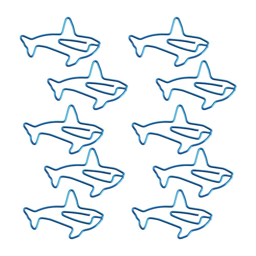 100Pcs Dolphin Shape Metal Paperclips Blue Cute Paper Clips Paper Clips Document Organization