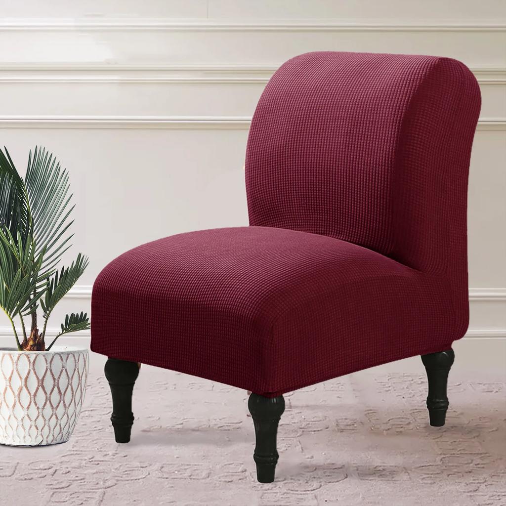 Armless Chair Cover Single Sofa Slipcover Modern Accent Stretch Chair Covers Elastic Cheap Couch Protector Cover For Home Hotel