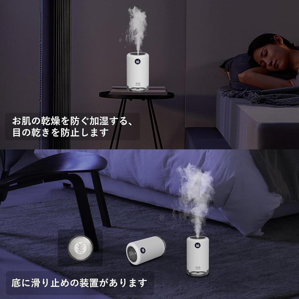Compact Desktop Humidifier for Winter Digital Battery Level This Desktop Humidifier Is and Features a 2000mAh Perfect for Combating Dry Hay and Car