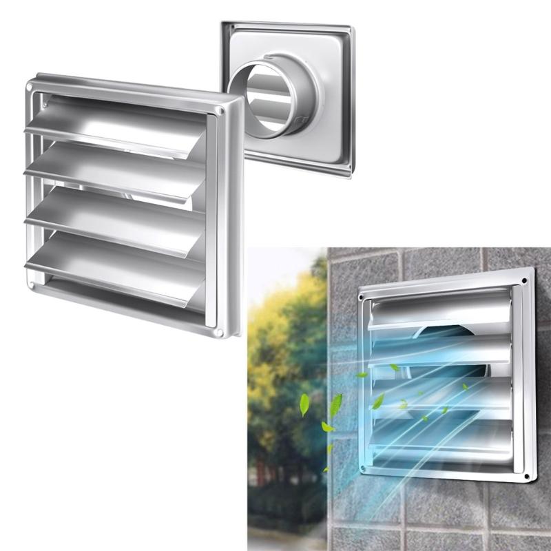 Stainless Steel Air Vent Duct Grill Air Outlet Square Vent Extractors Ventilation Cover Vent Exhaust Hood Outlet