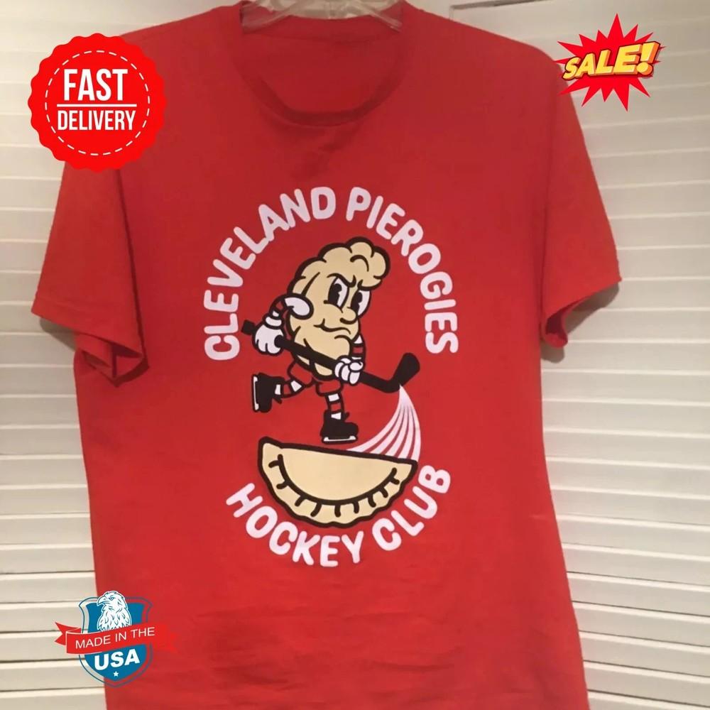 (Red) Cleveland Pierogie Hockey Club Inspired T-Shirt Cleveland MonstersON TREND Unisex T-Shirt S