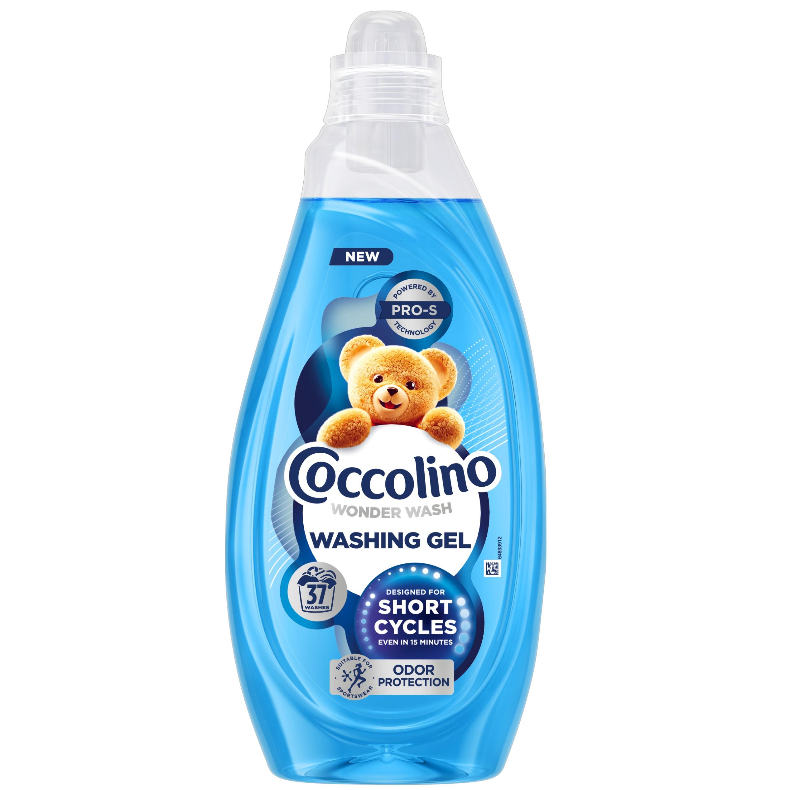 Coccolino Wonder Wash Gel de Lavagem para Ciclo Curto com Proteção contra Odores para Roupa Desportiva 1,48 L