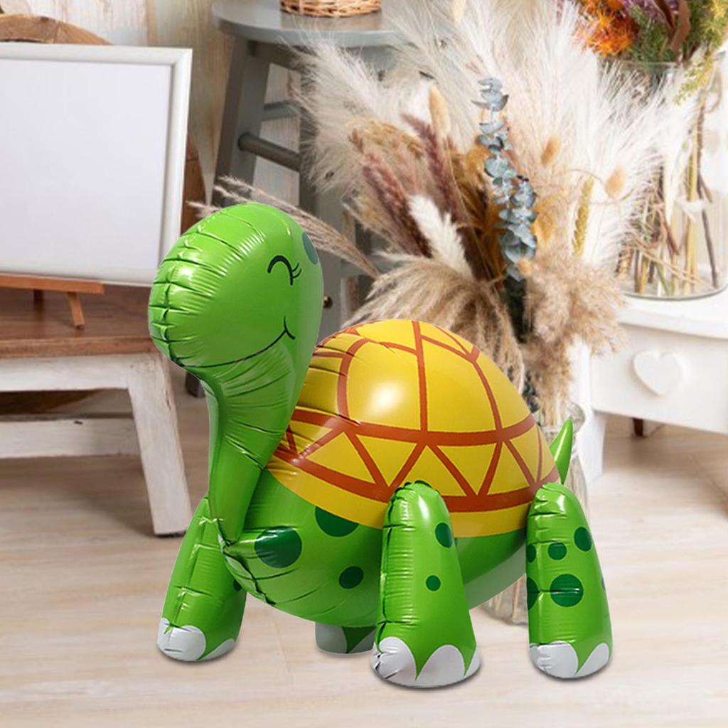 4D Standing Turtle Animal Aluminum Balloon For Birthday Party Children's Day Scene Decoration For Animal Zoo Theme Birthday