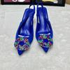 fashion New Luxury Women Summer Sandals Big Size 42 Sexy Pumps High Heels Stiletto Pointed Wedding Party Brand Fashion Shoes for Lady