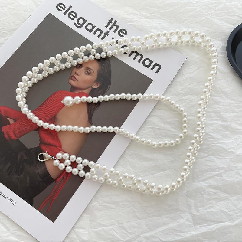 Pearl White Classy Waist Chain For Women Designed For Dresses And Ensembles Chic